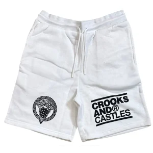 Crooks & Castles White Shorts Bandito