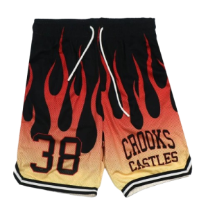 Crooks & Castles Mesh Fire Shorts