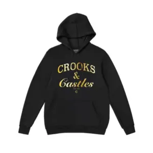 Crooks & Castles Gold Script Hoodie Black